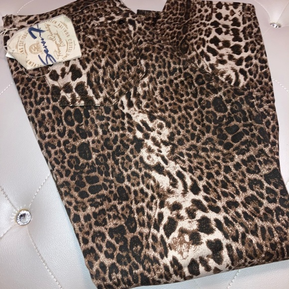 Seven7 Luxe Brown Leopard Print Skinny Jeans Size 14 - Picture 6 of 12